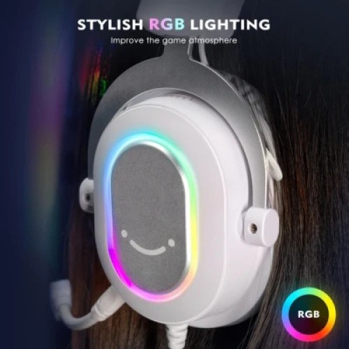 Наушники Fifine H6 RGB 7.1 White (H6W)