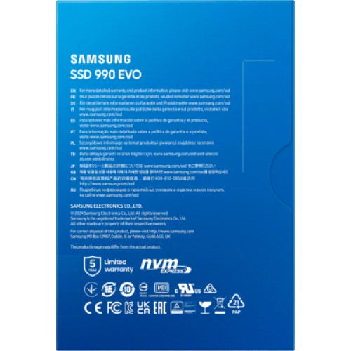 Накопитель SSD M.2 2280 1TB 990 EVO Samsung (MZ-V9E1T0BW)