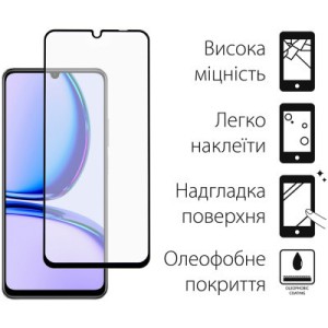 Стекло защитное Dengos Realme C53 (black) (TGFG-339)