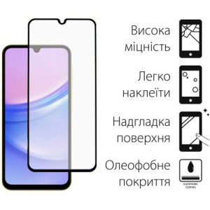 Стекло защитное Dengos Samsung Galaxy A25 (black) (TGFG-336)