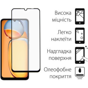 Стекло защитное Dengos Xiaomi Redmi 13С (black) (TGFG-337)