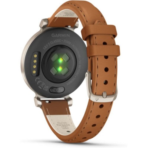 Смарт-годинник Garmin Lily 2 Classic, Cream Gold/Tan (010-02839-02)