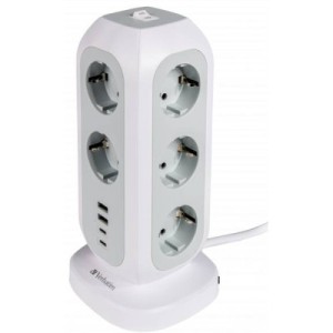 Сетевой фильтр питания Verbatim 11 розеток, 2 x USB-C та 2 x USB-A (49547)