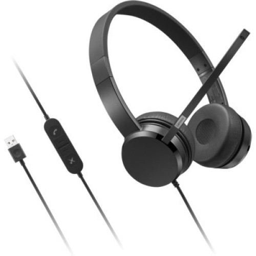Наушники Lenovo USB-A Wired Stereo On-Ear Black (4XD1K18260)