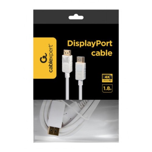 Кабель мультимедийный DisplayPort to DisplayPort 1.8m V1.2 Cablexpert (CC-DP2-6-W)