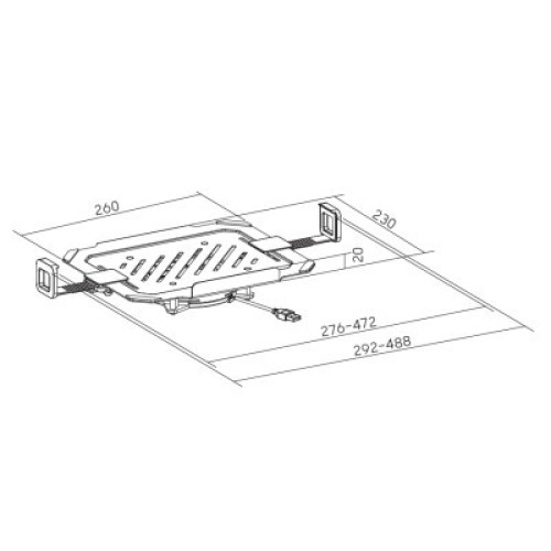 Подставка для ноутбука OfficePro для кронштейнів VESA 75x75,100x100 +RGB (LH474B)