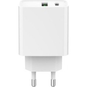 Зарядний пристрій Gembird USB-A + Type-C (PD20W + QC3.0 18W) white (TA-UC-PDQC20-01-W)