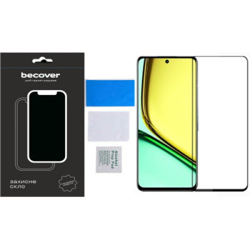 Стекло защитное BeCover Realme C67 Black (710633)