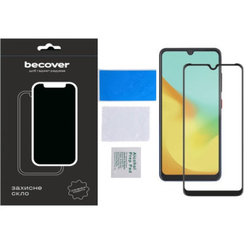 Стекло защитное BeCover ZTE Blade V50 Design Black (710630)