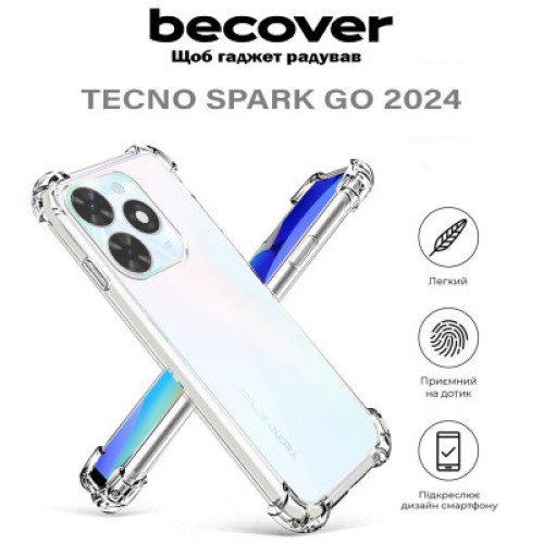 Чехол для мобильного телефона BeCover Anti-Shock Tecno Spark Go 2024 (BG6) Clear (710616)