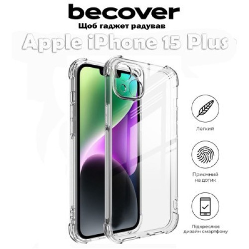 Чехол для мобильного телефона BeCover Anti-Shock Apple iPhone 15 Plus Clear (710596)