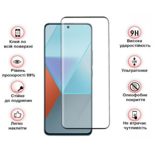 Стекло защитное BeCover Xiaomi Redmi Note 13 Pro Plus 5G Black (710655)