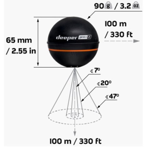 Эхолот Deeper Smart Sonar PRO+ 2, FLDP-39 (ITGAM1080)