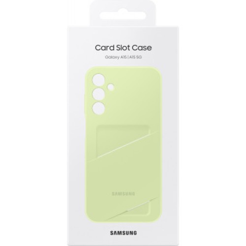 Чехол для мобильного телефона Samsung Galaxy A15 (A156) Card Slot Case Lime (EF-OA156TMEGWW)