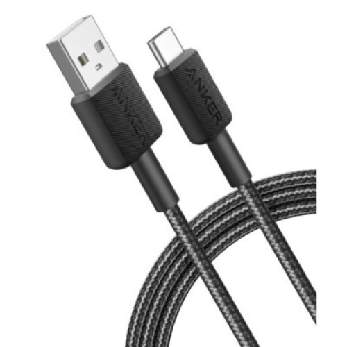 Дата кабель USB 2.0 AM to Type-C 0.9m 322 Black Anker (A81H5G11)