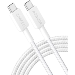 Дата кабель USB-C to USB-C 1.8m 322 White Anker (A81F6H21)