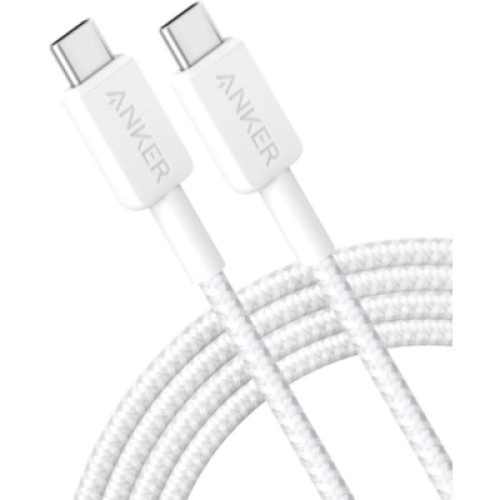 Дата кабель USB-C to USB-C 1.8m 322 White Anker (A81F6H21)