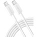Дата кабель USB-C to USB-C 1.8m 322 White Anker (A81F6H21)