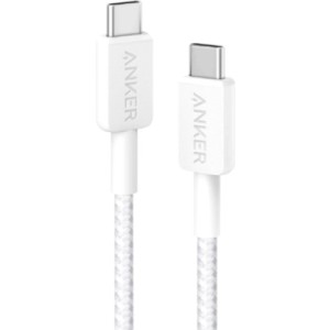 Дата кабель USB-C to USB-C 1.8m 322 White Anker (A81F6H21)