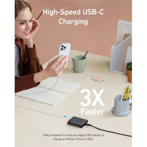 Зарядное устройство Anker PowerPort 543 Atom III Slim 4 - 65W 22xUSB-C PIQ3.0 (A2046G12)
