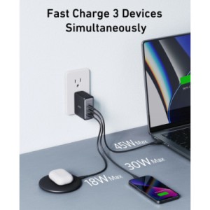 Зарядний пристрій Anker PowerPort 736 Nano II - 100W 2xUSB-C PD 1xPIQ GaN Black (A2145G11)