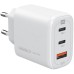 Зарядное устройство Intaleo 65W GAN 2USB-C PD+USB-A QC 3.0 white (1283126559525)