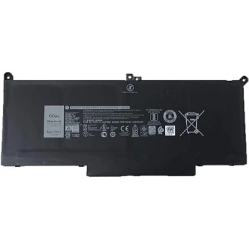 Аккумулятор для ноутбука Dell Latitude 7280 F3YGT, 53Wh (7200mAh), 4cell, 7.4V, Li-Pol AlSoft (A47873)