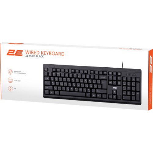 Клавиатура 2E KS108 USB Black (2E-KS108UB_UA)