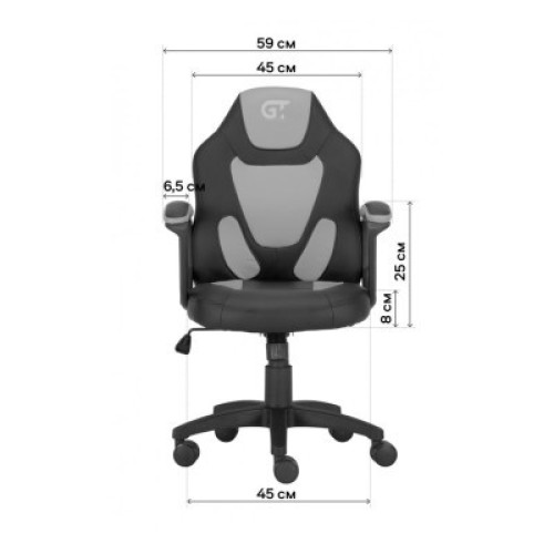 Кресло игровое GT Racer X-1414 Gray/Gray (X-1414 Fabric Gray/Gray)