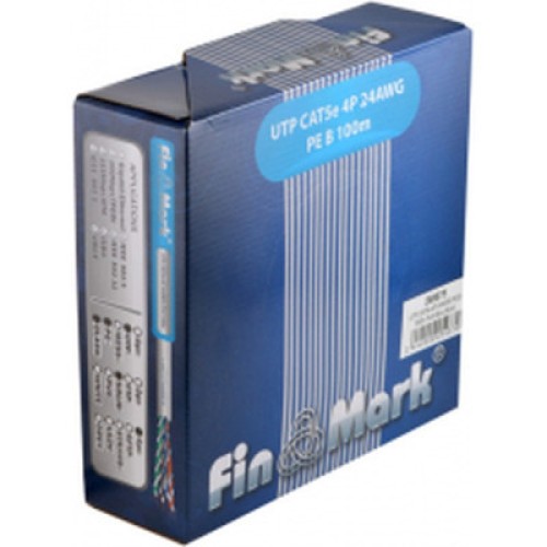 Кабель сетевой FinMark UTP 100м CAT5e 4P 24AWG PE B Pull Box (269675)