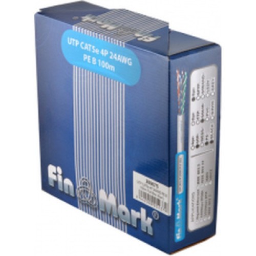 Кабель сетевой FinMark UTP 100м CAT5e 4P 24AWG PE B Pull Box (269675)