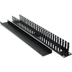 Кабельный организатор 19" 1U/24Port з кришкою, корпус метал Voltronic (26001)