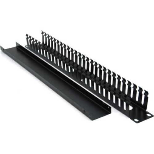 Кабельный организатор 19" 1U/24Port з кришкою, корпус метал Voltronic (26001)