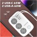 Сетевой фильтр питания ColorWay CW-CHE34PDW 3 розетки/4USB (CW-CHE34PDW)