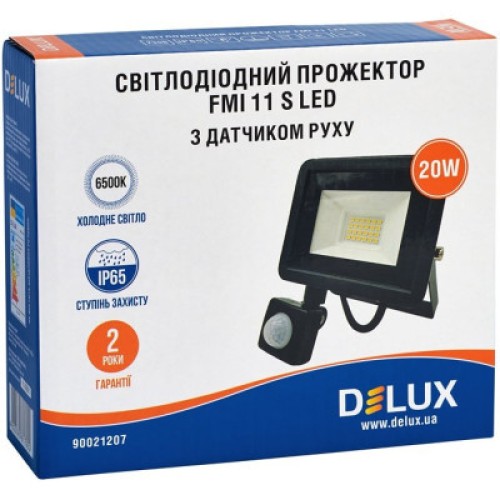 Прожектор Delux FMI 11 S LED 20Вт 6500K IP65 (90021207)