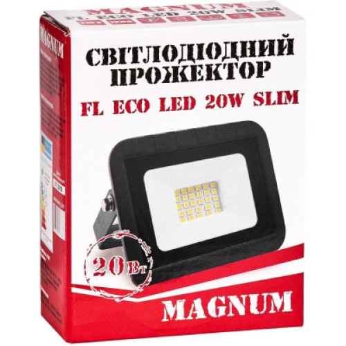 Прожектор MAGNUM FL ECO LED 20Вт slim 6500К IP65 (90011659)