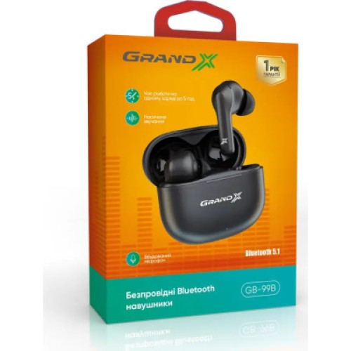 Наушники Grand-X GB-99B Black (GB-99B)