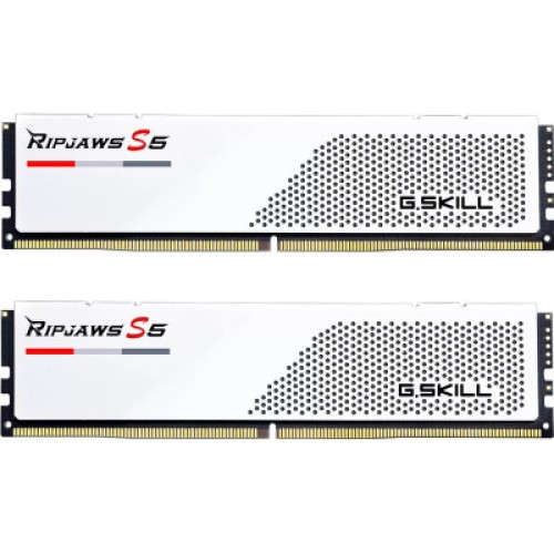 Модуль памяти для компьютера DDR5 32GB (2x16GB) 5200 MHz Ripjaws S5 Matte White G.Skill (F5-5200J4040A16GX2-RS5W)