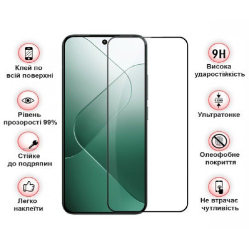 Стекло защитное BeCover Xiaomi 14 5G Black (710789)