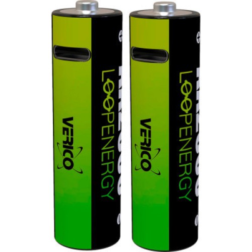 Аккумулятор Verico AA USB Type-C 1700mAh 1.5V Li-ion * 2 (LoopEnergy) (1UDBT-A1WEA2-NN)