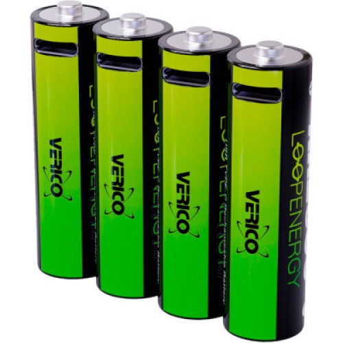 Аккумулятор Verico AAA USB Type-C 600mAh 1.5V Li-ion * 4 (LoopEnergy) (1UDBT-A2WEBC-NN)