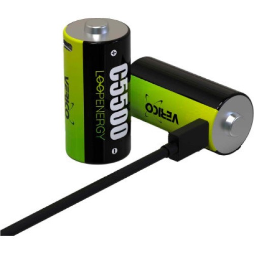Аккумулятор Verico C/R14 USB Type-C 3700mAh 1.5V Li-ion * 2 (LoopEnergy) (1BTOV-A4N0A2-NN)