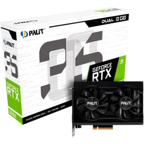 Видеокарта Palit RTX 3050 DUAL 8GB (NE63050018P1-1070D)