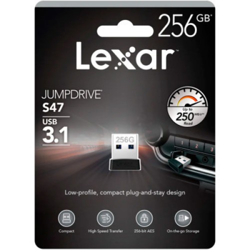 USB флеш накопитель Lexar 256GB S47 USB 2.0 (LJDS47-256ABBK)