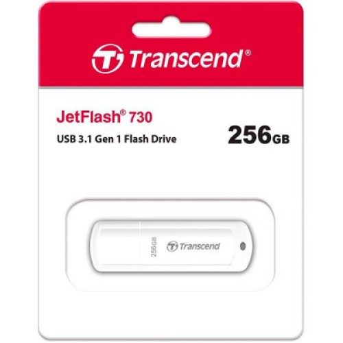 USB флеш накопитель Transcend 256GB JetFlash 730 White USB 3.1 (TS256GJF730)