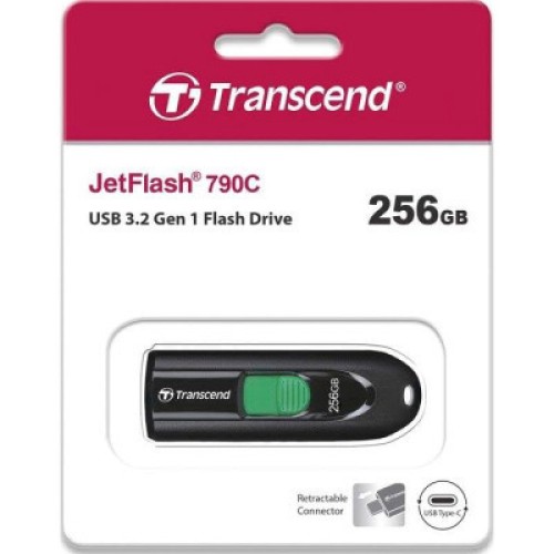 USB флеш накопитель Transcend 256GB JetFlash 790C USB 3.2 Type-C (TS256GJF790C)