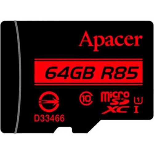 Карта памяти Apacer 64GB microSDXC class 10 UHS-I (AP64GMCSX10U5-RA)
