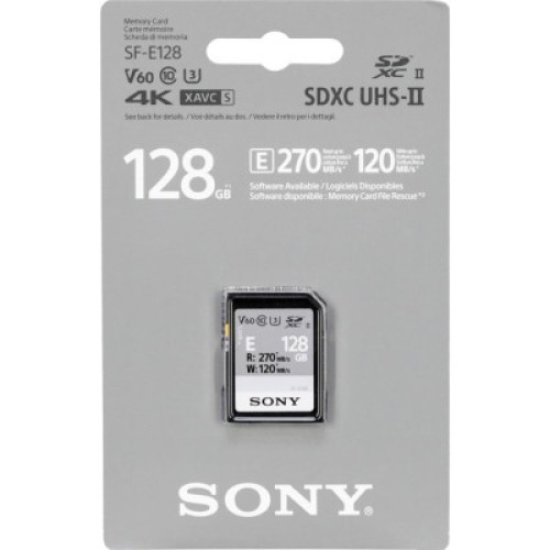 Карта памяти Sony 128GB SDXC class 10 UHS-II U3 V60 (SFE128A.ET4)