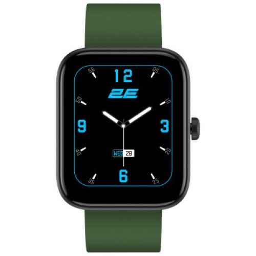 Смарт-годинник 2E Alpha SQ Music Edition 46mm Black-Green (2E-CWW40BKGN)