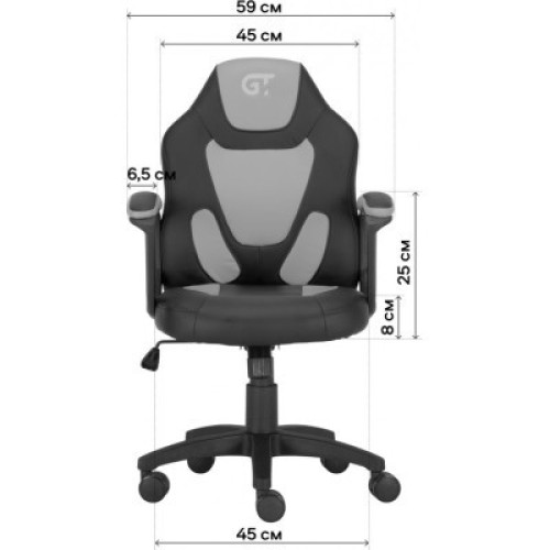 Кресло игровое GT Racer X-1414 Gray/Black Suede (X-1414 Fabric Gray/Black Suede)